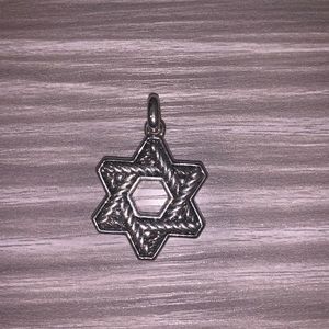 David Yurman Sterling Silver/Onyx Star of David